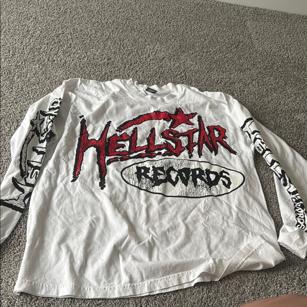 White Long Sleeve Hellstar Records Shirt